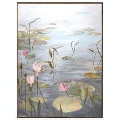 Waterlilies - Framed Printed Canvas