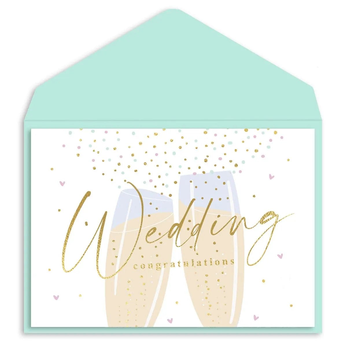 Wedding Champagne Glasses - Greeting Card - Wedding