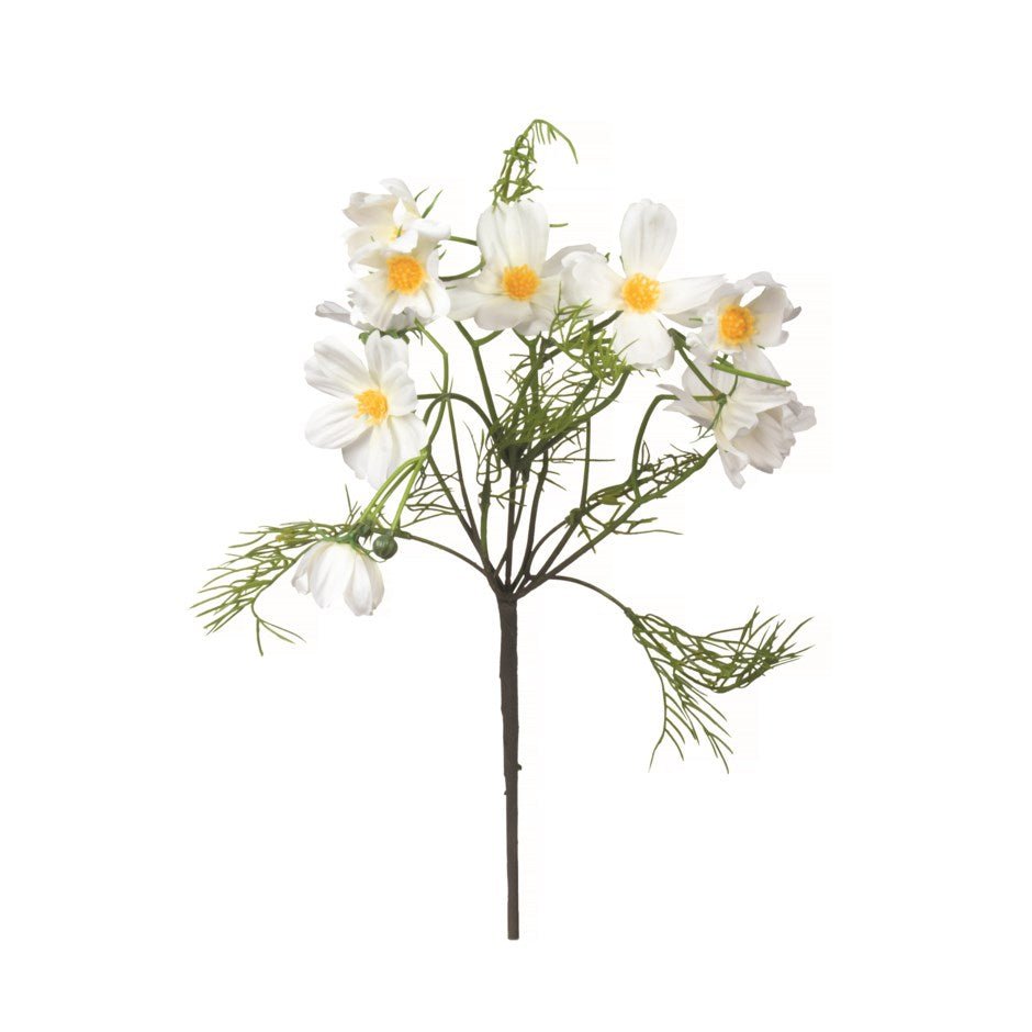 White Chamomile Faux Flower Spray