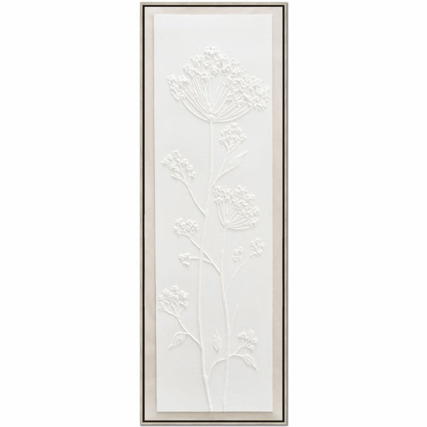 White Flora II - Heavily Embellished Canvas In Floating Frame - Lady of the Lake