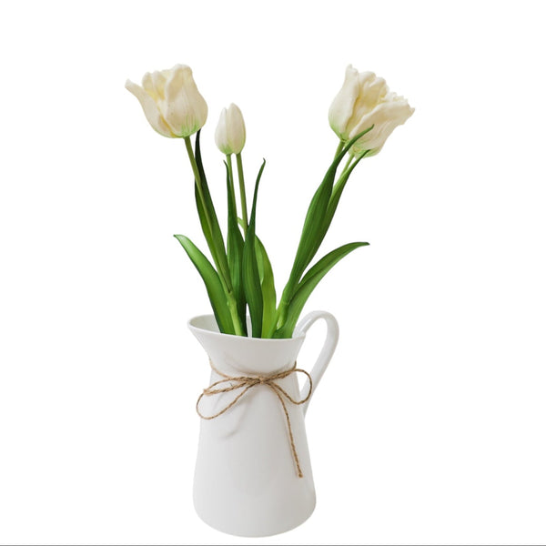 White Ruffled Parrot Fresh Touch Tulip Bundle - Lady of the Lake
