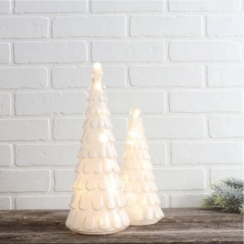 White Sugar Glass Led Tree