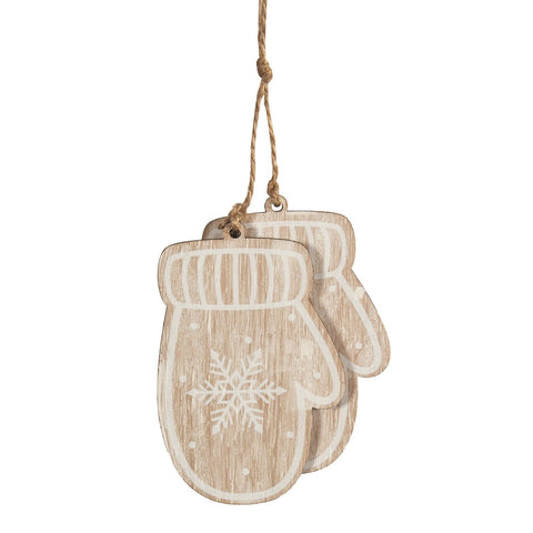 White Washed Mitten Ornament