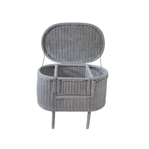 Wicker Yarn Knitting Hamper - Lady of the Lake