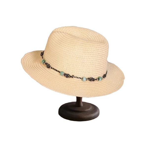 Wide Brim Hat With Beds & Bow - Lady of the Lake