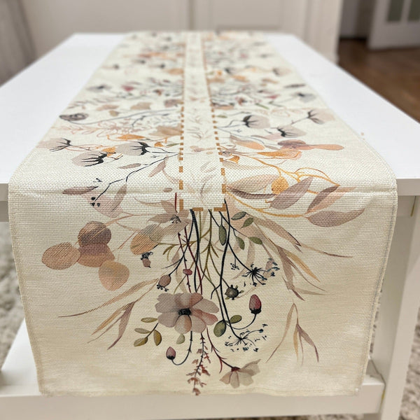 Wildflowers & Leaves Table Runner