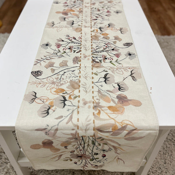 Wildflowers & Leaves Table Runner
