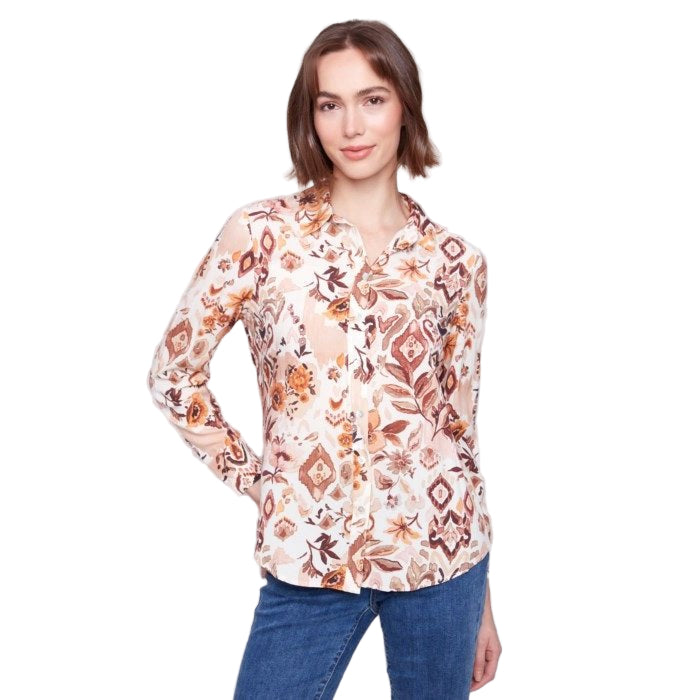 Willow Printed Button - Up Shirt - Lady of the Lake