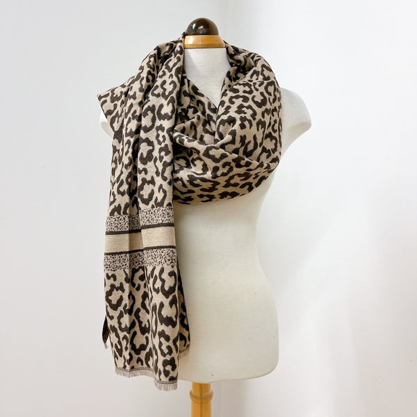 Winter Scarf - Bold Leopard Print