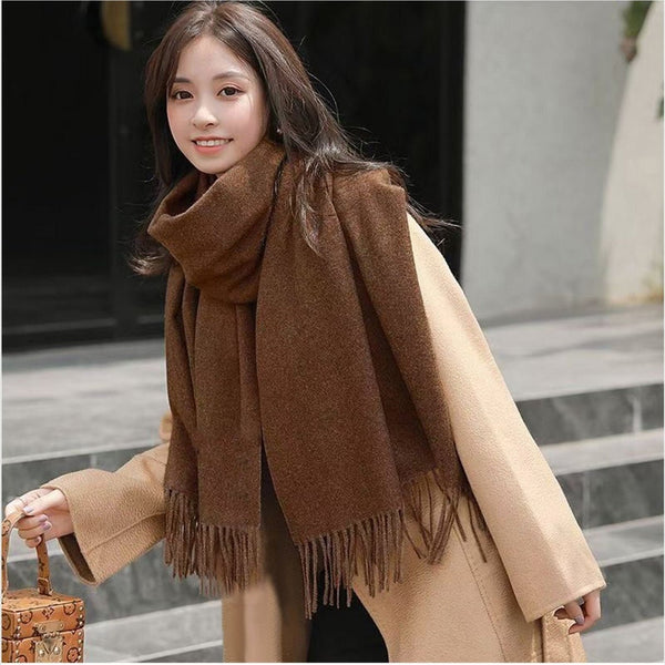 Winter Scarf - Cashmere Feeling With Tassels