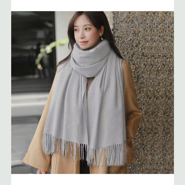 Winter Scarf - Cashmere Feeling With Tassels