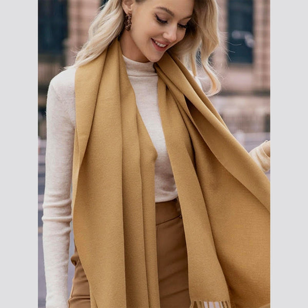 Winter Scarf - Cashmere Feeling With Tassels