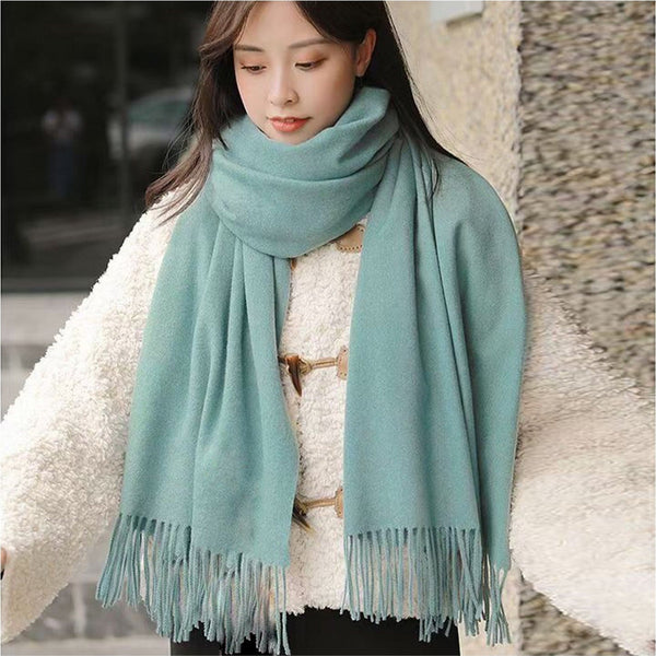 Winter Scarf - Cashmere Feeling With Tassels - Lady of the Lake