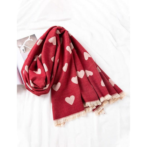 Winter Scarf - Modern Hearts