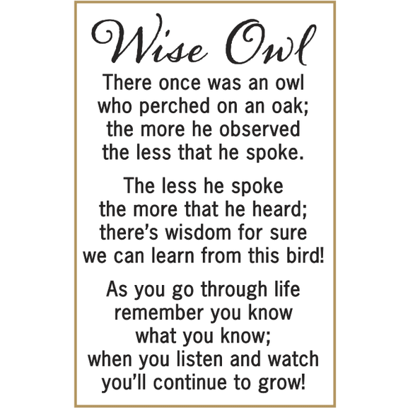 Wise Owl - Owl Charm - Lady of the Lake