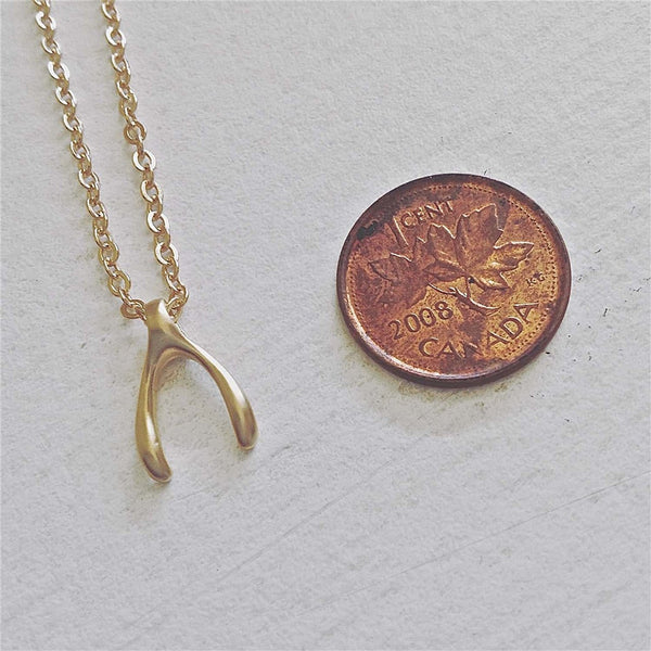 Wish Wishbone Charm Necklace - Lady of the Lake
