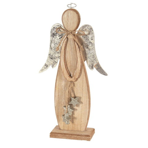 Wood & Silver Angel