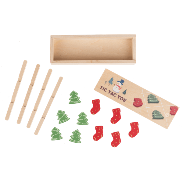 Wooden Christmas Tic Tac Toe Game - Lady of the Lake
