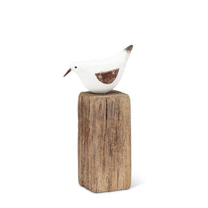 Wooden Sea Bird On Post