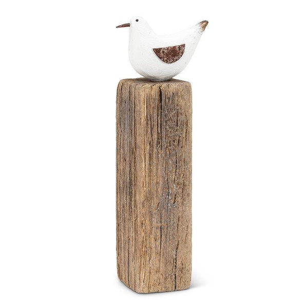 Wooden Sea Bird On Post