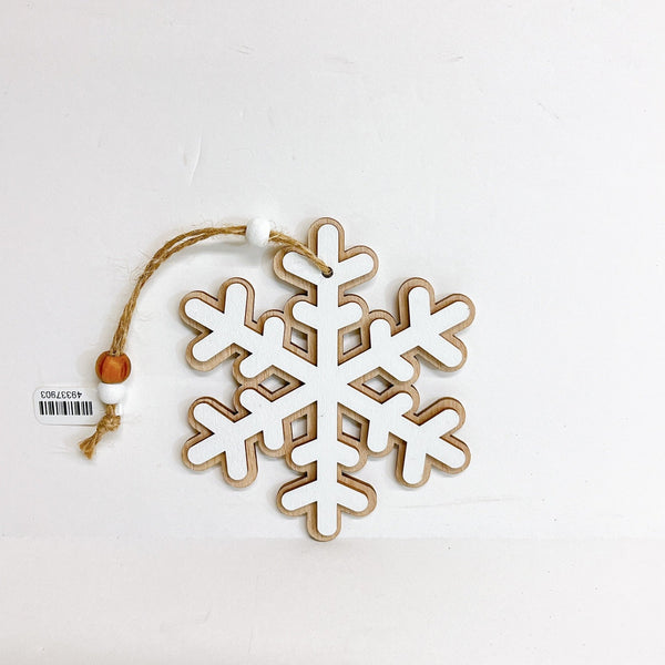 Wooden Snowflake Ornament