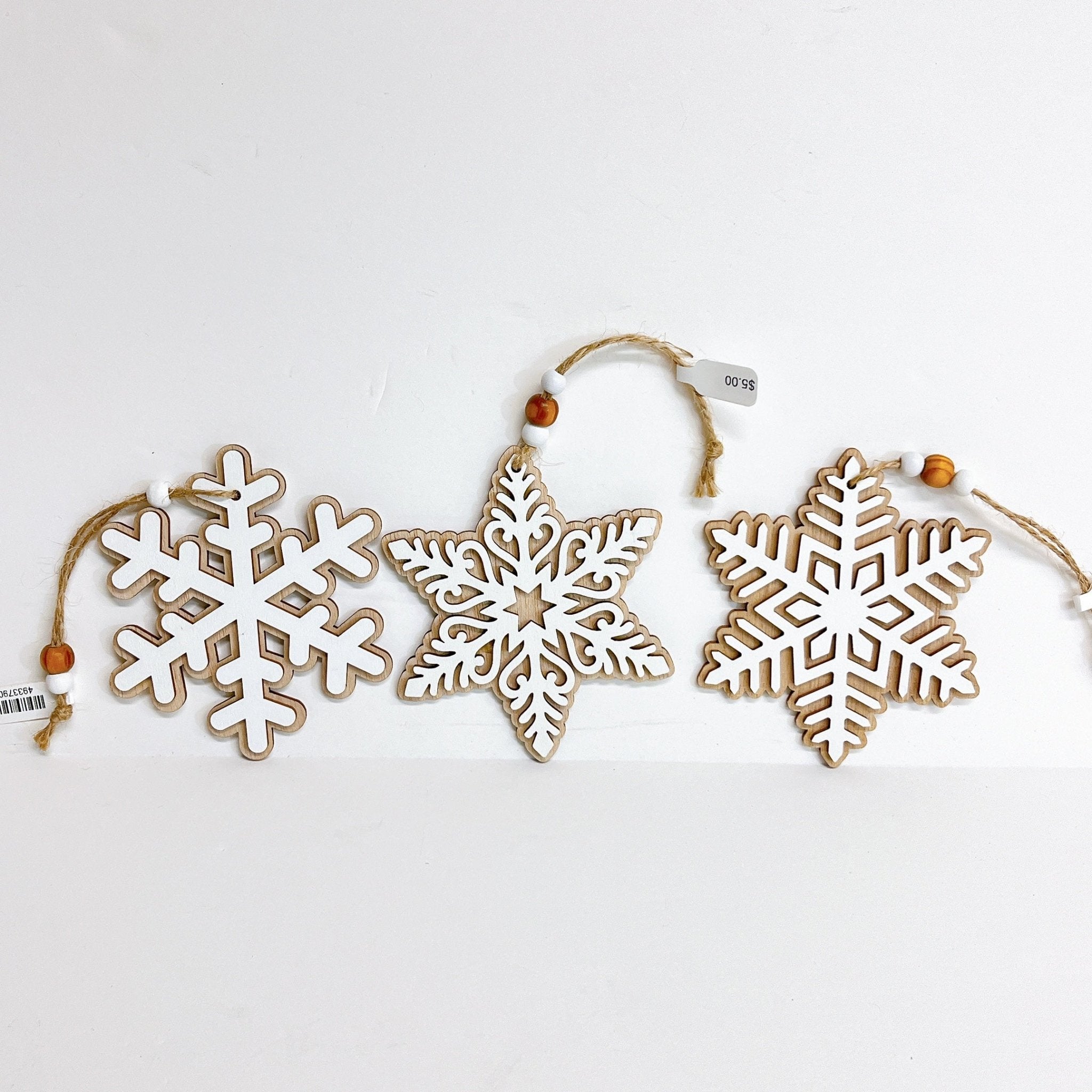 Wooden Snowflake Ornament