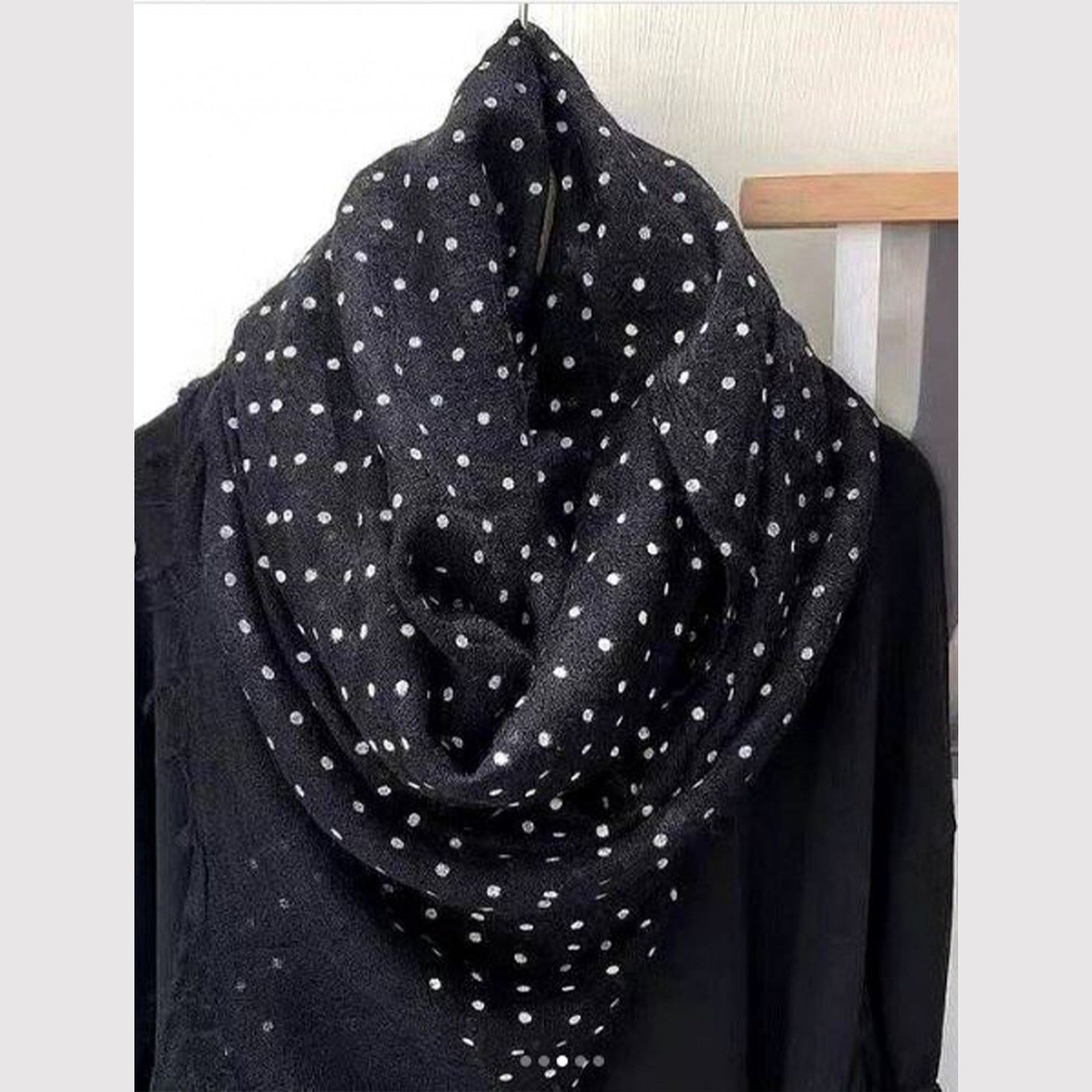 Wool & Cotton Super Soft Polka Dot Printed Scarf