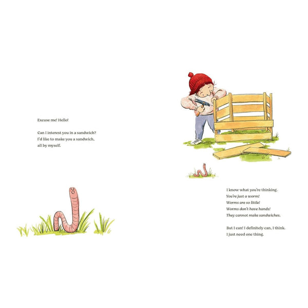 Worm Makes A Sandwich - Hardcover Book - Lady of the Lake