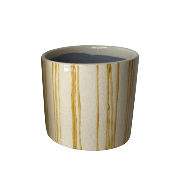 Yellow Stripe Plant Pot - Lady of the Lake