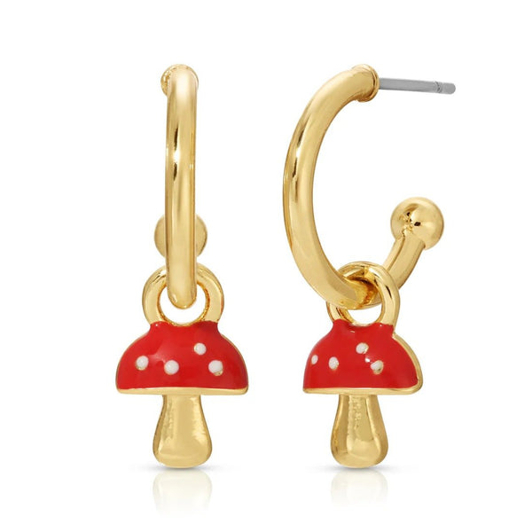 You Bring Magic - Mushroom Hoop Earrings - Lady of the Lake