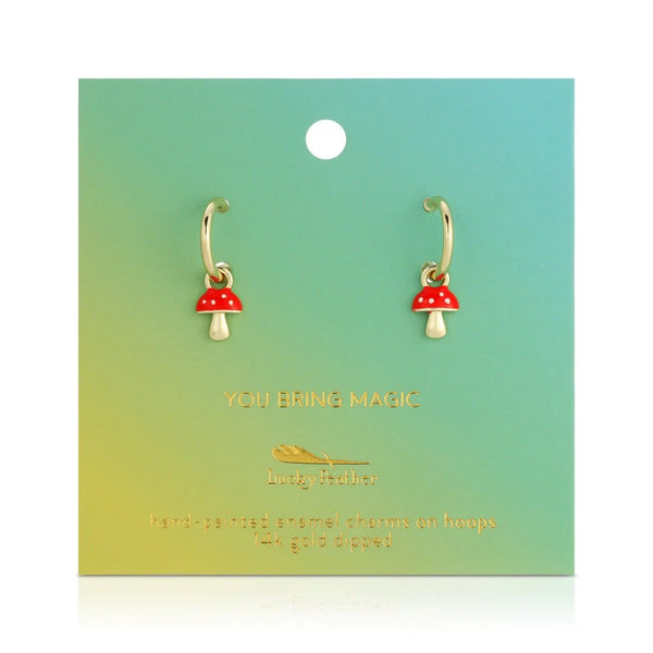 You Bring Magic - Mushroom Hoop Earrings - Lady of the Lake