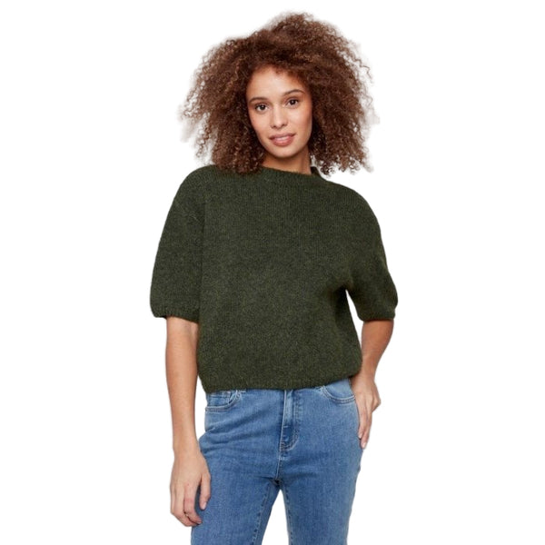 Zaylee Balloon Elbow Sleeve Knit Sweater - Lady of the Lake