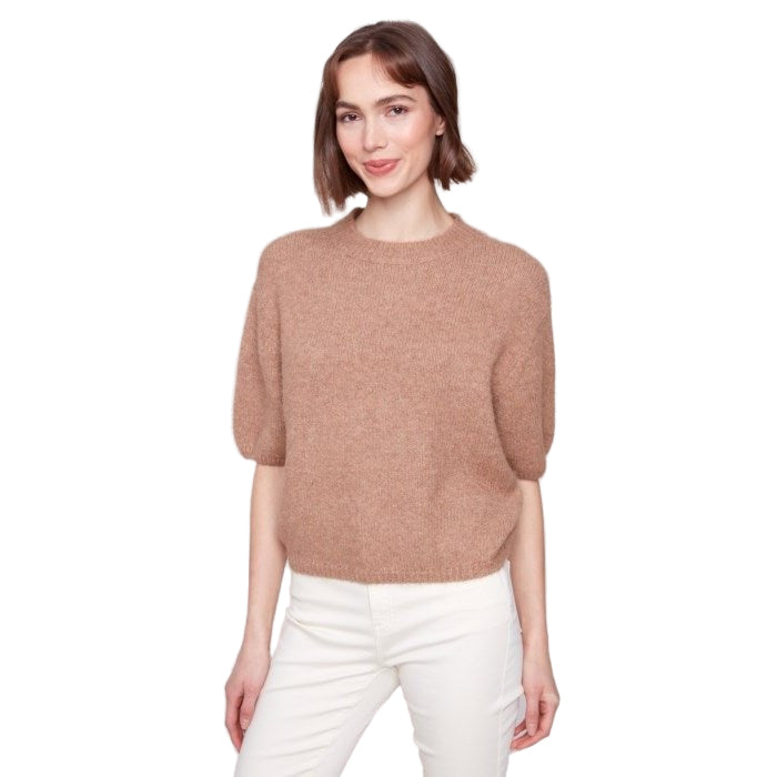 Zaylee Balloon Elbow Sleeve Knit Sweater - Lady of the Lake