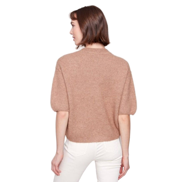 Zaylee Balloon Elbow Sleeve Knit Sweater - Lady of the Lake