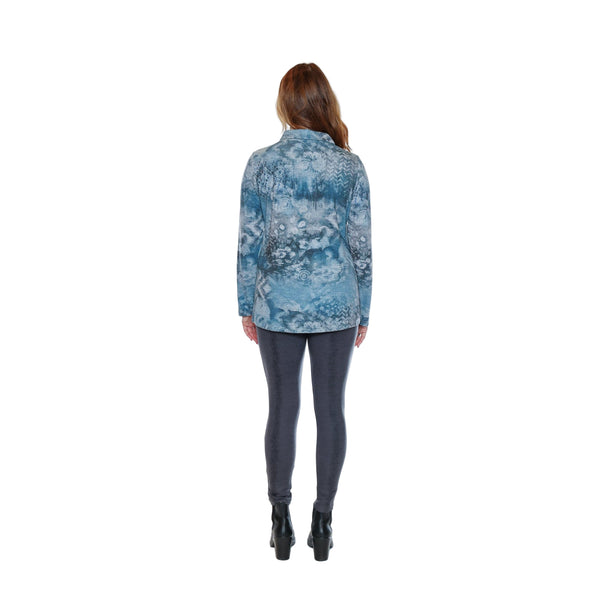 Zeline Printed Collard Shirt - Lady of the Lake