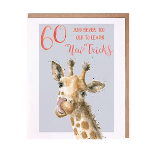 60 And Never Too Old To Learn New Tricks - Greeting Card - Birthday
