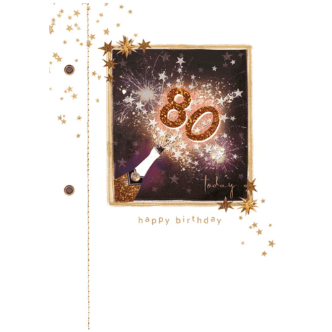 80 Today Happy Birthday - Greeting Card - Birthday