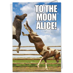 To The Moon Alice! - Greeting Card - Birthday