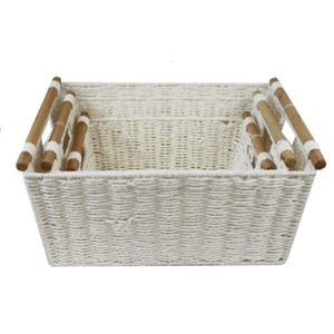 White Nesting Storage Basket
