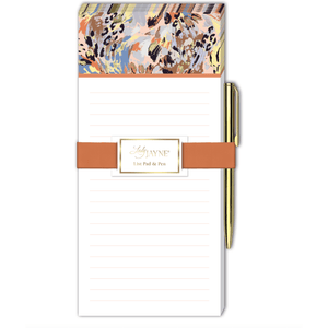 Abstract Animal Wide List Pad With Pen