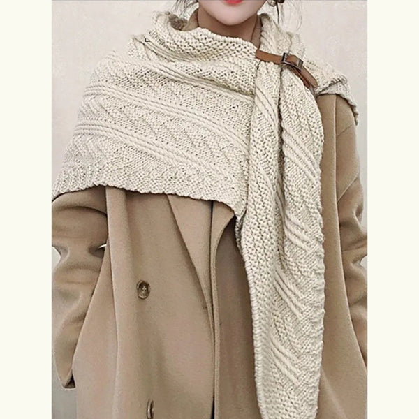 Aluma Knit Cape With Buckle