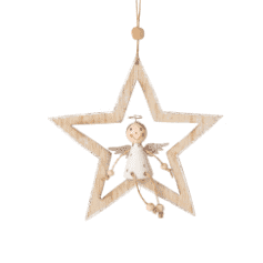 Angel In Star Ornament