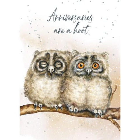 Anniversaries Are A Hoot - Greeting Card - Anniversary