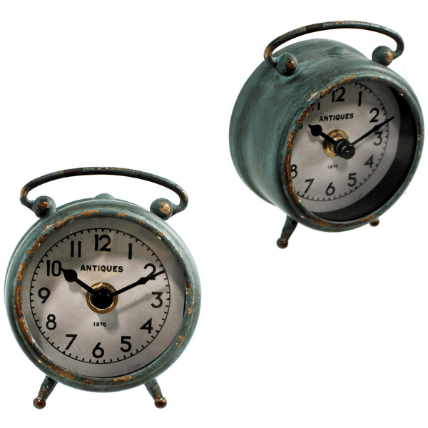 Antique Green Table Clock
