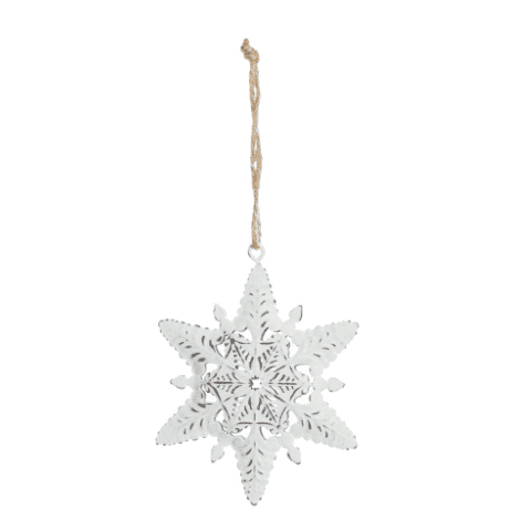 Antique White Snowflake Ornament