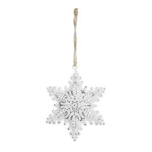 Antique White Snowflake Ornament