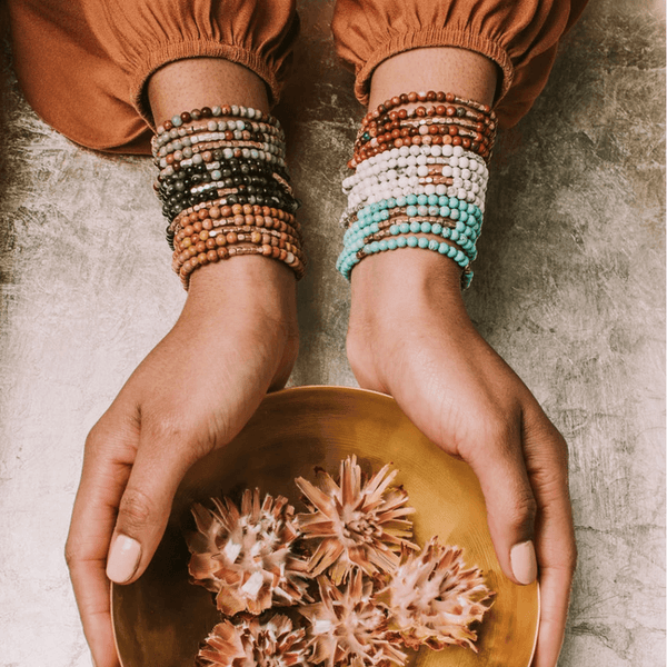 Aqua Terra - Stone Of Peace - Wrap Bracelet / Necklace