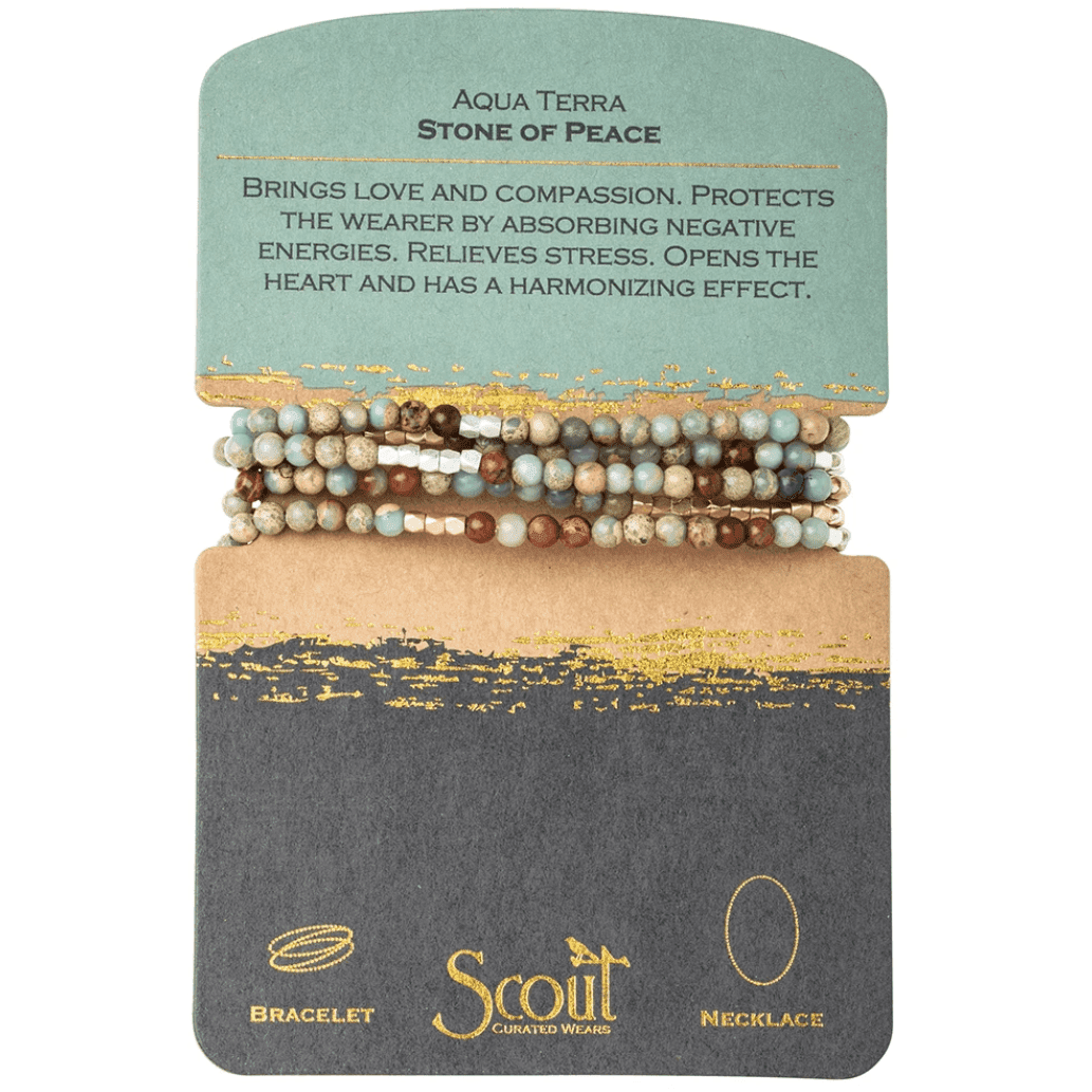 Aqua Terra - Stone Of Peace - Wrap Bracelet / Necklace