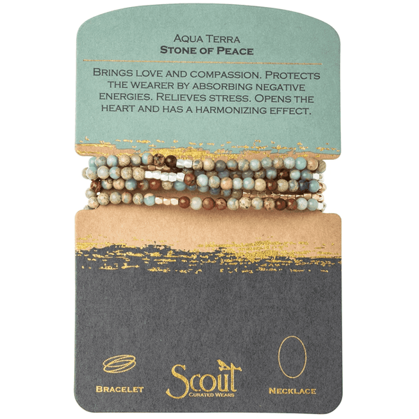 Aqua Terra - Stone Of Peace - Wrap Bracelet / Necklace