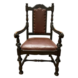Armchair With Floral Carving